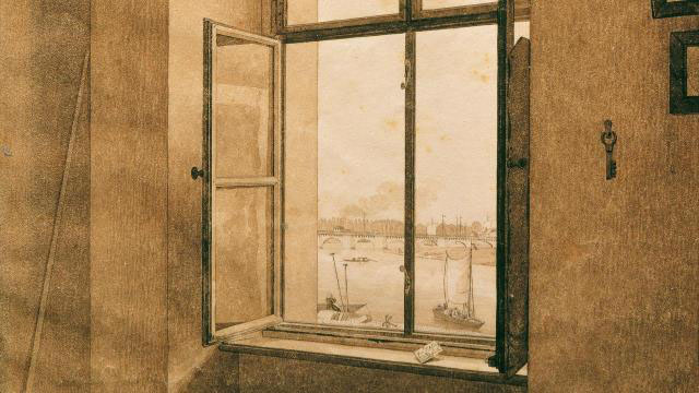 Blick Aus Dem Atelier Des Kunstlers in Dresden Auf Die Elbe (linkes Fenster)