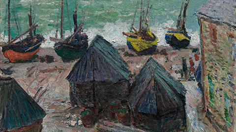 Boats on the Beach at Etretat