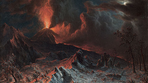 Mount Vesuvius at Midnight