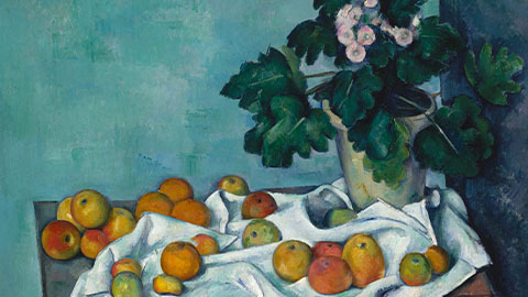 Still Life with Apples And a Pot of Primroses