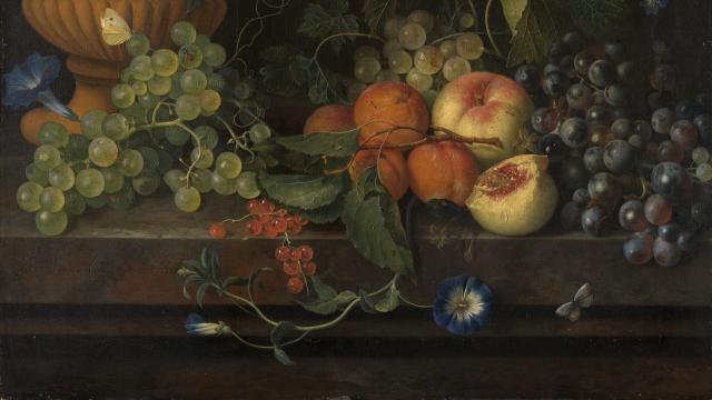 Terracotta Vase with Flowers And Fruits